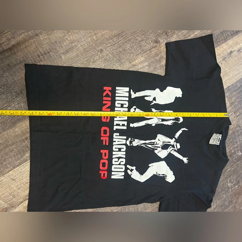 Vintage Michael Jackson King of Pop T-Shirt Black Adult Small Faded Graphic - Picture 6 of 7